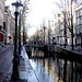 Canal street lamp by the water bridge