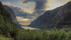 Lysefjorden and Lysebotn village.