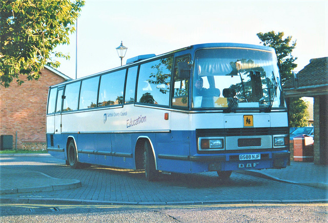 Suffolk County Council B588 NJF at Mildenhall – Sep 1998 (402-30A)