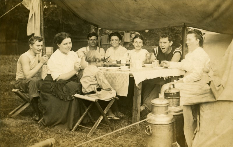 Eating Ice Cream at Raise 'ell Camp, Cooks Mill, Pennsylvania