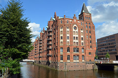 Schöne Hamburger Speicherstadt, am Holländisch Brookfleet