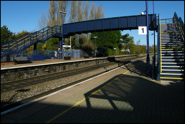 Heyford station platform