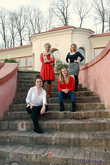 Sisters on Stairs 6