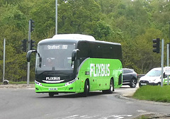 Simonds of Botesdale (Flixbus contractor) 418 (YK25 OME) at Fiveways, Barton Mills - 26 Apr 2025 (P1200863)