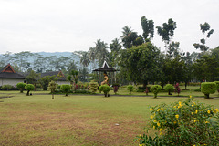 Indonesia, Java, The Park of Borobudur with the Statue of Buddha