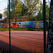 evening light at the tennis court