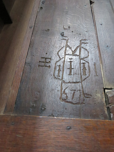 peterborough cathedral c17 graffiti 1677