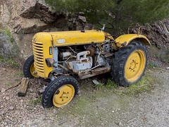 Out of Service Yellow Tractor