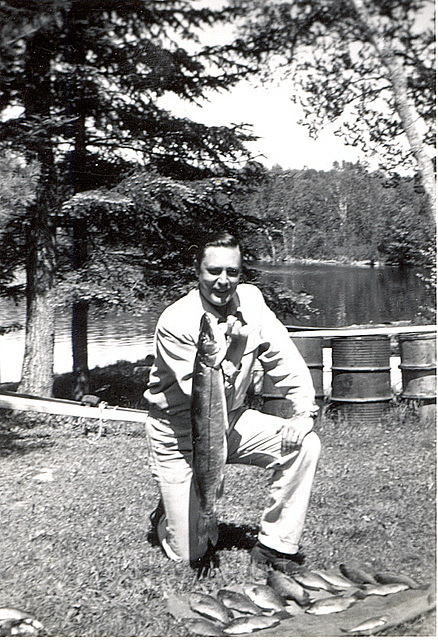 The Old Man and his Muskie. Wisconsin, 1955