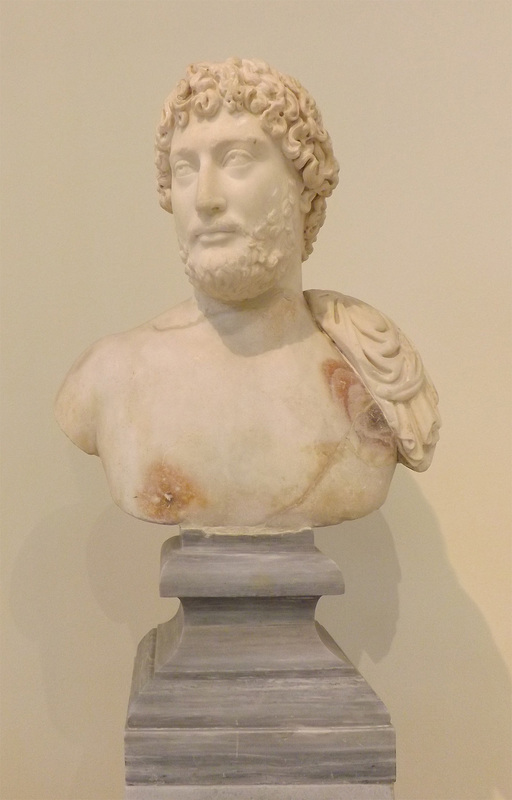 Portrait Bust of Hadrian from Athens in the National Archaeological Museum of Athens, May 2014