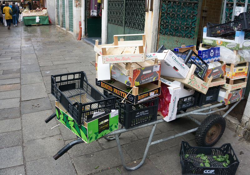 Crates, fish market