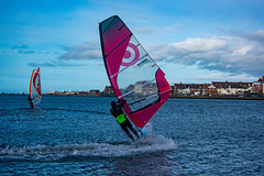 Windsurfing at West Kirby marine lake