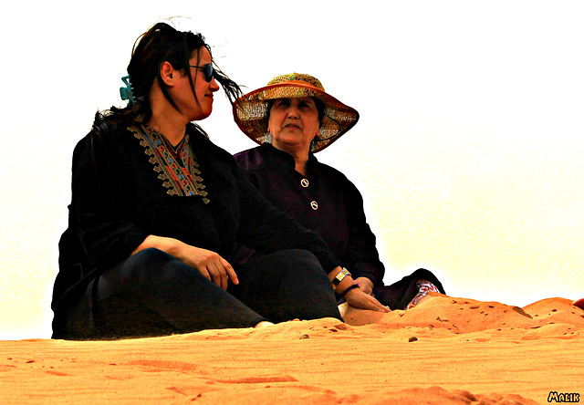 Sur la dune d'Abadla..(Petite ville du Sahara)