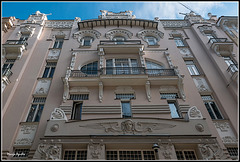 Riga Art Nouveau, fachada de casa en la calle Alberta   -   hFF