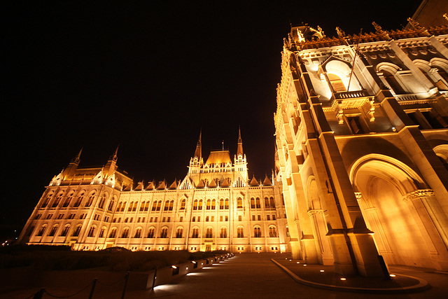 Hungarian Parliament At Night