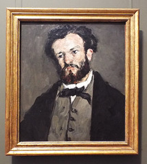 Portrait of Anthony Valabregue by Cezanne in the Getty Center, June 2016