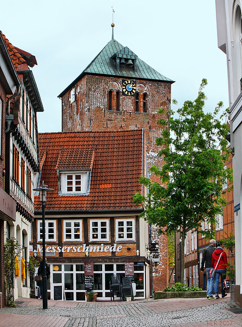 Stade. Blick zur St.-Wilhadi-Kirche