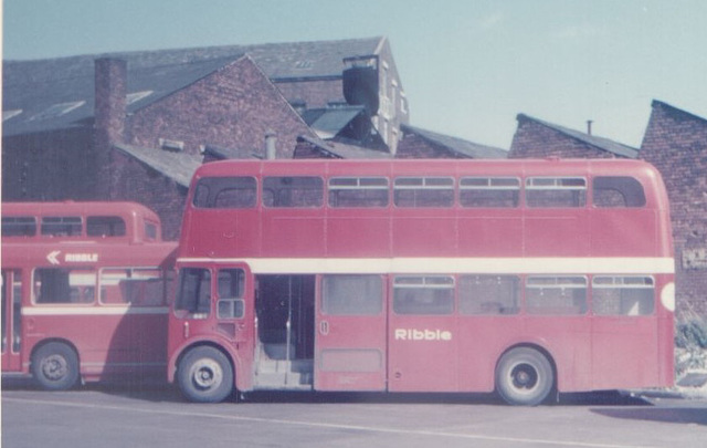 Ribble Leyland PD3 at Preston - Sep 1974