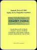 Concert à La Chapelle Gauthier le 28 avril 2001