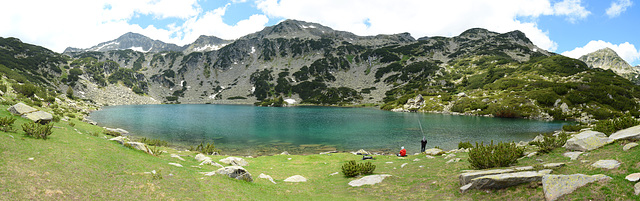 Bulgaria, Pirin Mountains, Fish Lake Panorama