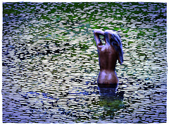 Statua sul Lago di Carezza