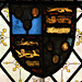 elham church, kent,  glass, heraldry, c15, royal arms (45)