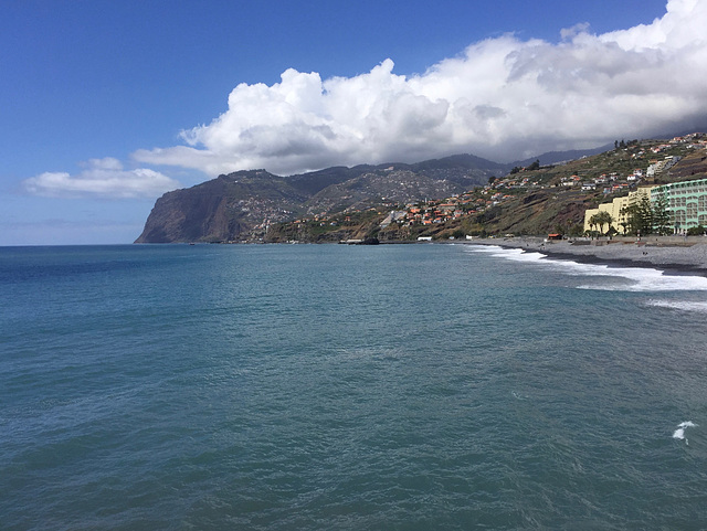 Cabo Girão from Praia Formosa, Madeira.