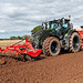 Ploughing and drilling new wheat crop Ploughing and drilling new wheat crop