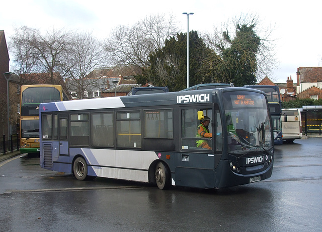 DSCF0613 First Eastern Counties 44928 (EU08 FHB) in Ipswich - 2 Feb 2018