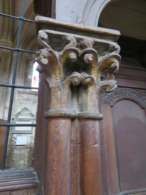 peterborough  cathedral c17 stalls with reused c13 stiffleaf (3)