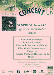 Mille Chœurs à Mormant le 16/03/2001