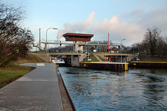 Schleuse Oberhausen, Ansicht von Westen / 15.01.2017