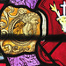 elham church, kent,  glass, heraldry, c16,  (49)