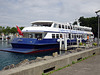 Das Fährschiff LEMAN im Hafen von Lausanne Ouchy