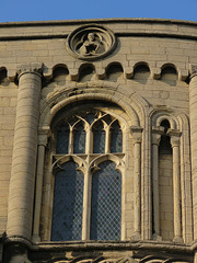 peterborough cathedral  c12 apse with c13 roundels and c15 tracery