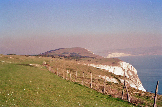 Looking towards Tennyson's Monument (scan from 1995)