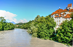 Am Lech mit Hochwasser. ©UdoSm