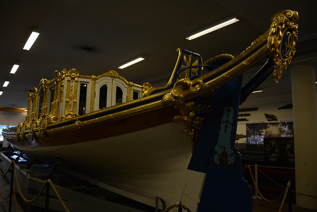 Sweden, Stockholm, Ancient Ship at the Exhibition on the Museum Island