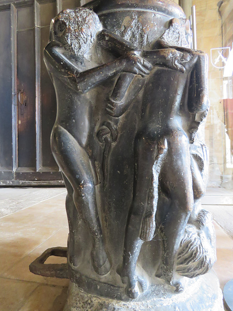 peterborough cathedral  c13 trumeau devils (2)