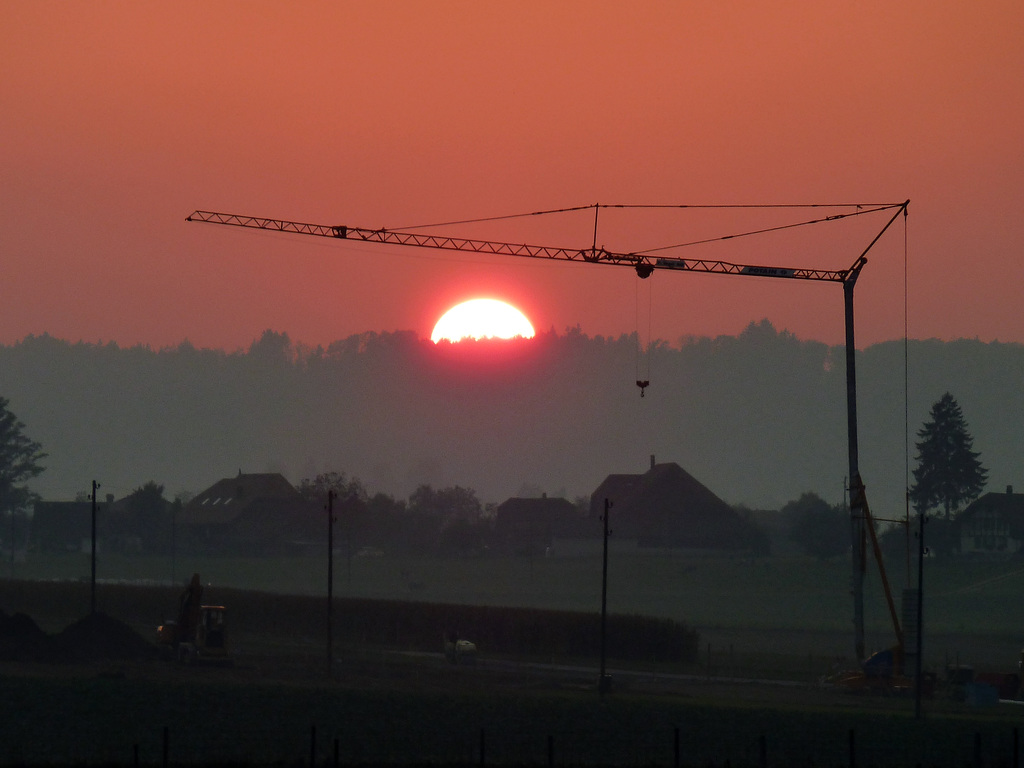 Sonnenunterganh im Spätherbst