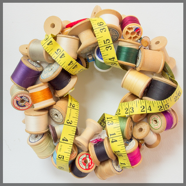 Still Life with Cotton Reels and Measuring Tape