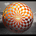 Patterned sphere 09 & Seaford sunset