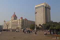 Bombay's Iconic Taj Mahal Hotel taken from the Gateway to India