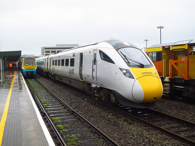 Class 800 on its first trip to Wales