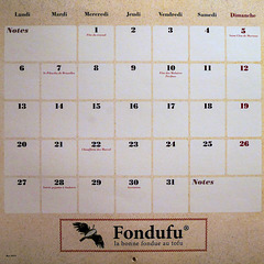 calendrier de l'avant