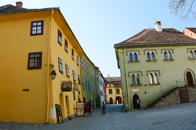 Romania, Sighişoara, Museum Square and Vlad Dracul House