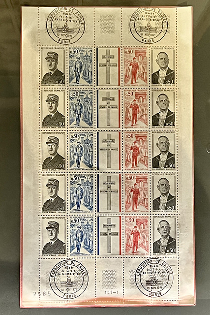 Paris 2024 – Invalides – Musée de l’Ordre de la Libération – Charles De Gaulle stamps