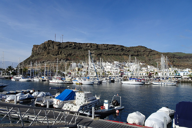 Boats In Puerto De Mogan Marina