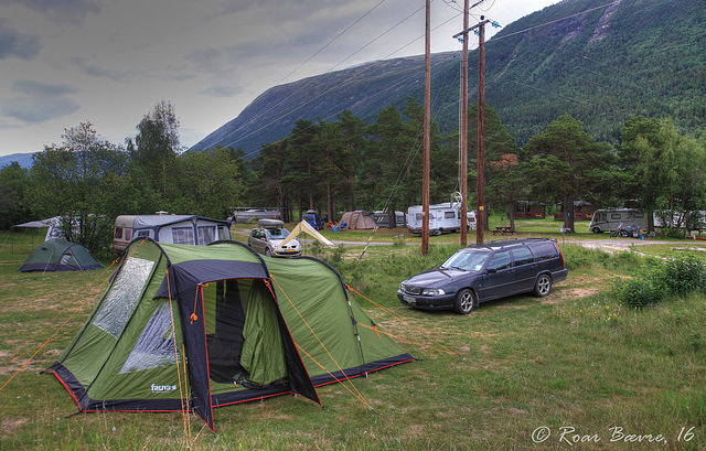 My new tent at Gjeilo camping, Skjåk.