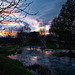 Winter sunset over the pond